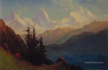 Splendeur des Grands Tetons Albert Bierstadt Montagne Peinture à l'huile